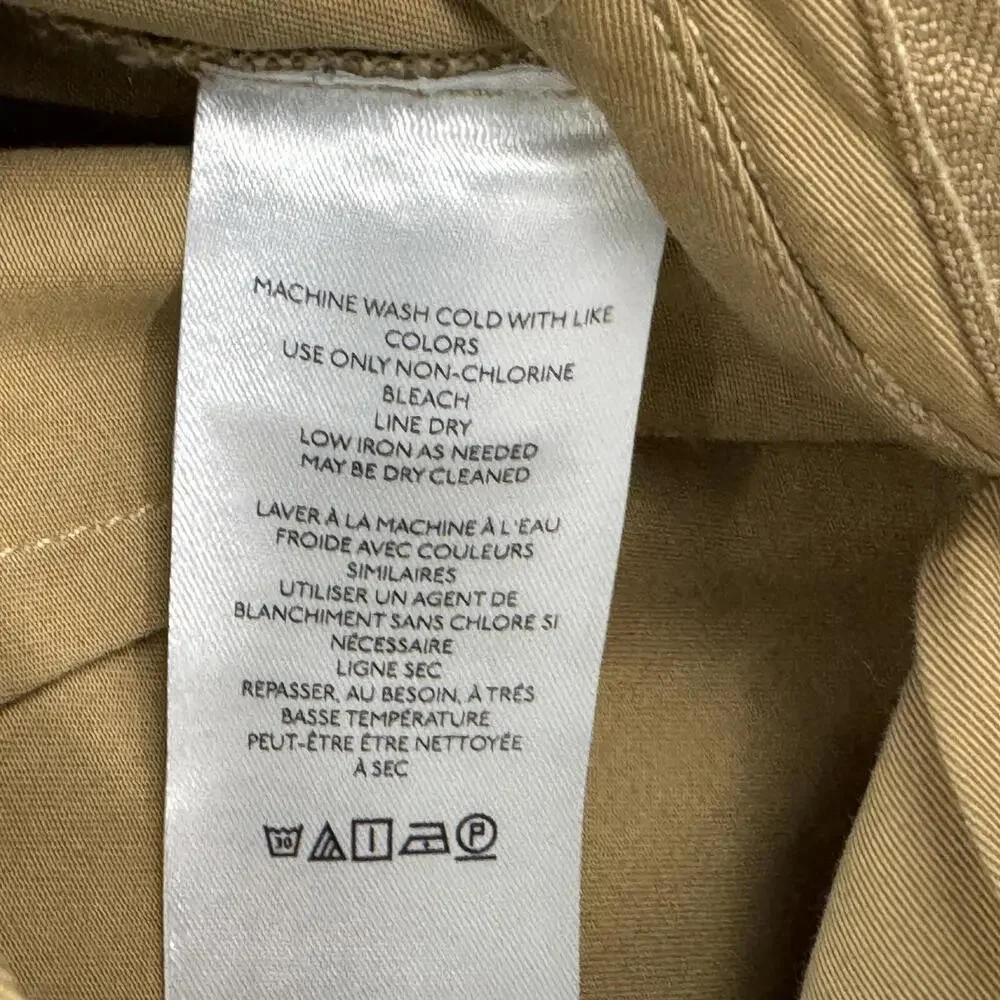 Maeve by Anthropologie Women’s Size 4 Small Brown Khaki Longline O-Ring Shorts - Picture 6 of 10